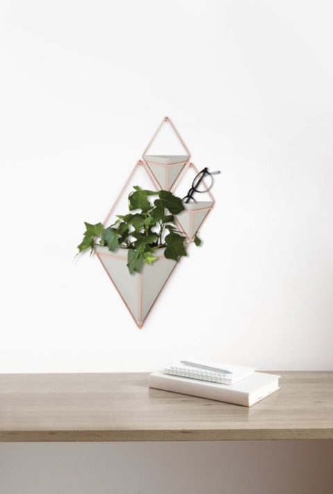 Donica TRIGG styl nowoczesny umbra - DISPLAY/TRIGG/WALL/COPPER/LARGE