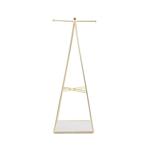 Organizer na biżuterię, kosmetyki PRISMA umbra - STAND/PRISMA/JEWELRY/BRASS