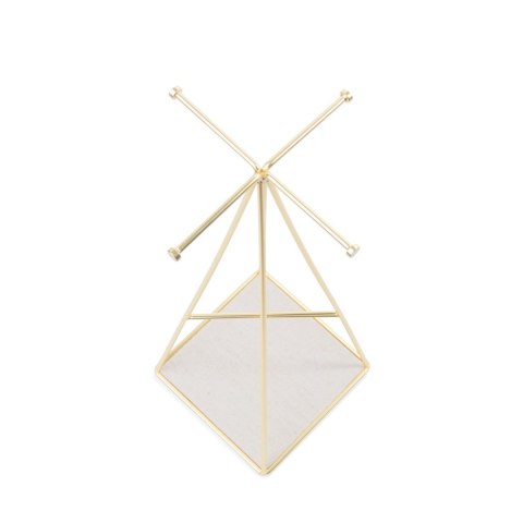 Organizer na biżuterię, kosmetyki PRISMA umbra - STAND/PRISMA/JEWELRY/BRASS