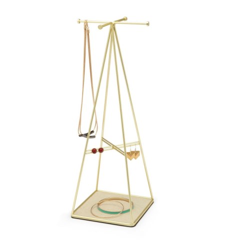 Organizer na biżuterię, kosmetyki PRISMA umbra - STAND/PRISMA/JEWELRY/BRASS
