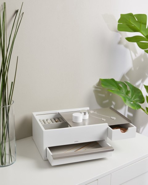 Organizer na biżuterię, kosmetyki STOWIT umbra - BOX/STOWIT/JEWELRY/WHITE/NICKEL