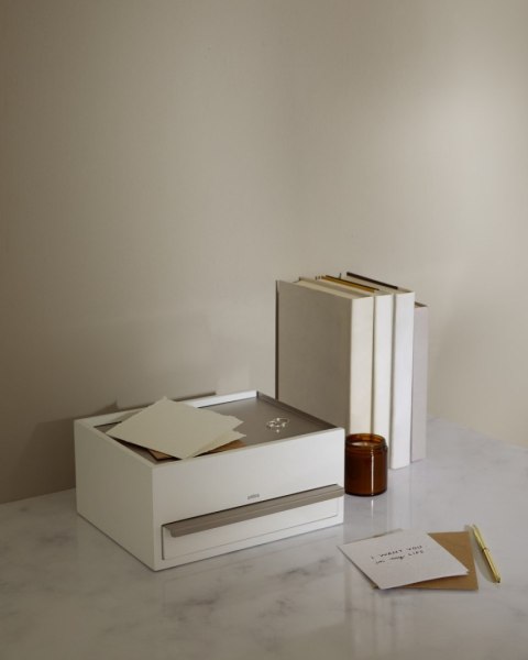Organizer na biżuterię, kosmetyki STOWIT umbra - BOX/STOWIT/JEWELRY/WHITE/NICKEL