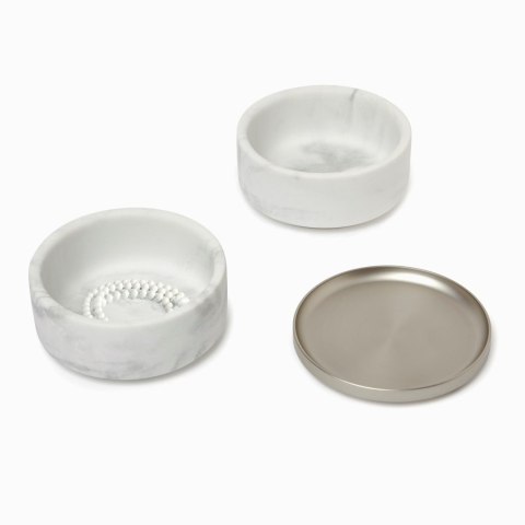 Organizer na biżuterię, kosmetyki TESORA umbra - BOX/TESORA/JEWELRY/WHITE/NICKEL