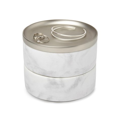 Organizer na biżuterię, kosmetyki TESORA umbra - BOX/TESORA/JEWELRY/WHITE/NICKEL