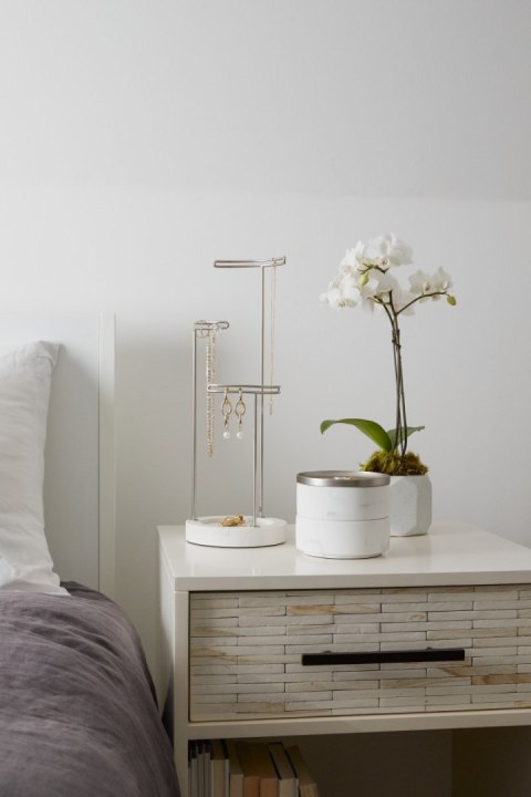 Organizer na biżuterię, kosmetyki TESORA umbra - BOX/TESORA/JEWELRY/WHITE/NICKEL