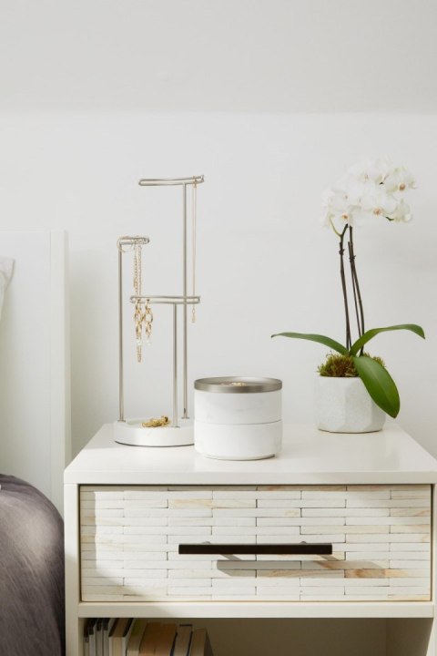 Organizer na biżuterię, kosmetyki TESORA umbra - BOX/TESORA/JEWELRY/WHITE/NICKEL