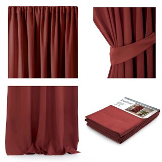 Zasłona BLACKOUT kolor różowy 140x270 ameliahome - CURT/AH/BLACKOUT/PLEAT/ROSE/140X270/1PC