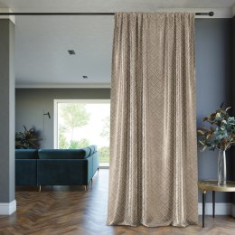 Zasłona CASPE kolor beżowy      140x250 AmeliaHome - CURT/AH/BLACKOUT/CASPE/PLEAT/C