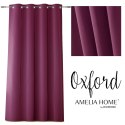 Zasłona OXFORD kolor fioletowy  przelotki srebrne oxford 140x250 AmeliaHome - CURT/AH/OXFORD/EYELETS/PLUM/140X250