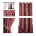 Zasłona VELVET kolor różowy  przelotki srebrne velvet 140x270 ameliahome - CURT/AH/VELVET/EYELETS/ROSE/140X270/1PC