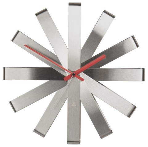 Zegar RIBBON kolor szary umbra - CLOCK/RIBBON/WALL/STEEL