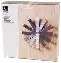 Zegar RIBBON kolor szary umbra - CLOCK/RIBBON/WALL/STEEL