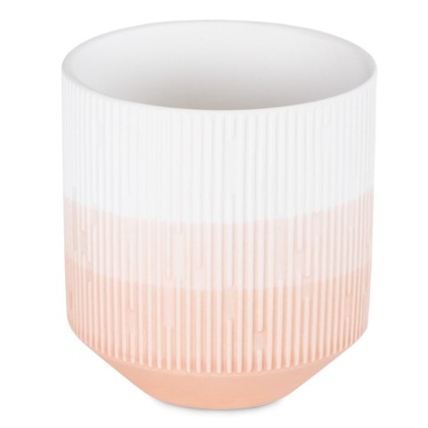 Świecznik FINO  koralowy styl nowoczesny do wewnątrz ameliahome - CANDLEHOLDER/AH/FINO/PEACH/9X9,8