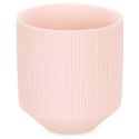 Świecznik PASO  koralowy styl nowoczesny do wewnątrz ameliahome - CANDLEHOLDER/AH/PASO/PEACH/9X9,8