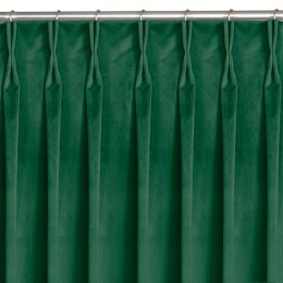 Zasłona VILA  butelkowa zieleń  flex 7,5 cm z podwójną zakładką velvet 135x300 homede - CURT/HOM/VILA/VELVET/