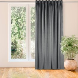 Zasłona VILA  grafitowy  flex 7,5 cm z podwójną zakładką velvet 135x175 homede - CURT/HOM/VILA/VELVET/FLEX/75