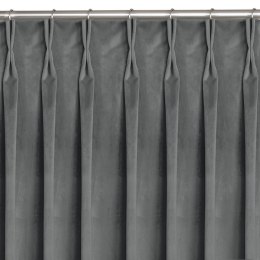 Zasłona VILA  grafitowy  flex 7,5 cm z podwójną zakładką velvet 135x225 homede - CURT/HOM/VILA/VELVET/FLEX/75