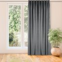 Zasłona VILA  grafitowy  flex 9,5 cm z podwójną zakładką velvet 135x270 homede - CURT/HOM/VILA/VELVET/FLEX/95