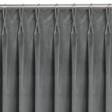 Zasłona VILA  grafitowy  flex 9,5 cm z podwójną zakładką velvet 135x300 homede - CURT/HOM/VILA/VELVET/FLEX/95