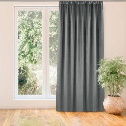 Zasłona VILA  grafitowy   smok transparentna 10 cm velvet 135x175 homede - CURT/HOM/VILA/VELVET/PLEAT/D/