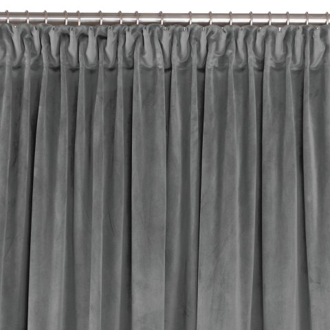 Zasłona VILA  grafitowy   smok transparentna 10 cm velvet 135x300 homede - CURT/HOM/VILA/VELVET/PLEAT/D/