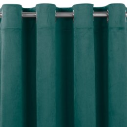 Zasłona VILA morski srebrne przelotki metalowe srebrne velvet 135x245 homede - CURT/HOM/VILA/VELVET/EYELETS