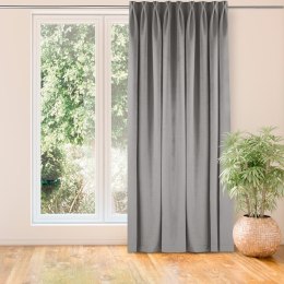 Zasłona VILA  szary  flex 7,5 cm z podwójną zakładką velvet 135x225 homede - CURT/HOM/VILA/VELVET/FLEX/75/GRE