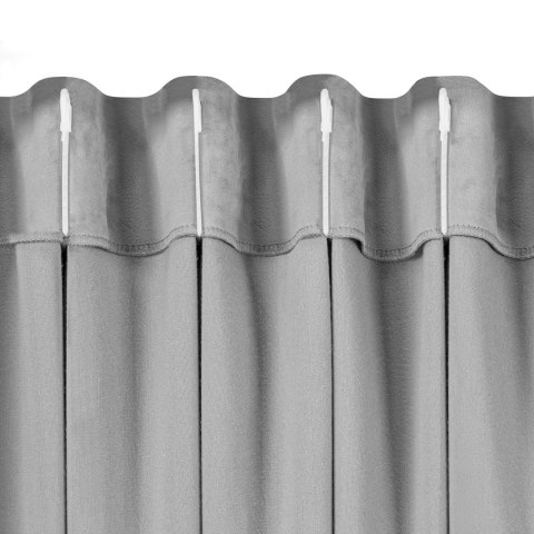 Zasłona VILA  szary  flex 7,5 cm z podwójną zakładką velvet 135x245 homede - CURT/HOM/VILA/VELVET/FLEX/75/GRE