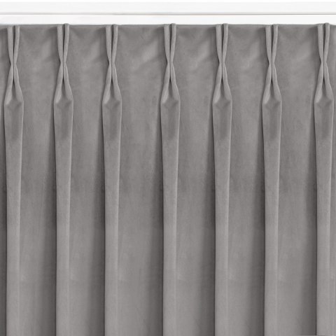 Zasłona VILA  szary  flex 7,5 cm z podwójną zakładką velvet 135x300 homede - CURT/HOM/VILA/VELVET/FLEX/75/GRE