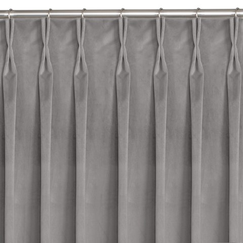 Zasłona VILA  szary  flex 9,5 cm z podwójną zakładką velvet 135x300 homede - CURT/HOM/VILA/VELVET/FLEX/95/GRE