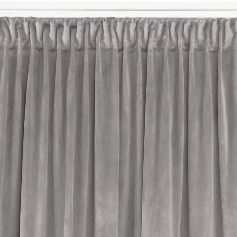 Zasłona VILA  szary   smok transparentna 10 cm velvet 135x270 homede - CURT/HOM/VILA/VELVET/PLEAT/D/100/