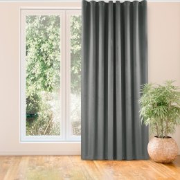 Zasłona VILA  grafitowy   wave transparentna 7 cm velvet 135x225 homede - CURT/HOM/VILA/VELVET/PLEAT/W/7