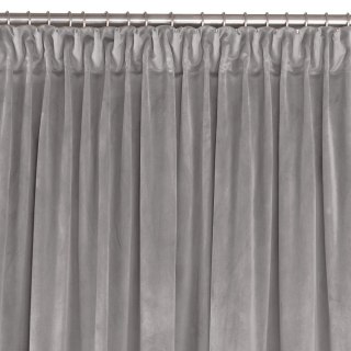 Zasłona VILA  szary   smok transparentna 5 cm velvet 135x245 homede - CURT/HOM/VILA/VELVET/PLEAT/D/50/GR