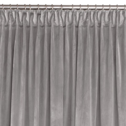 Zasłona VILA  szary   smok transparentna 5 cm velvet 135x245 homede - CURT/HOM/VILA/VELVET/PLEAT/D/50/GR