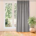 Zasłona VILA  szary   smok transparentna 5 cm z grzywką 3 cm velvet 135x300 homede - CURT/HOM/VILA/VELVE