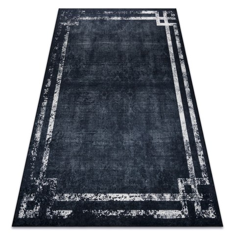 Dywan krótkowłosy ARLEN FRAME  czarny styl glamour 80x150 hakano - RUG/LU/ARLEN/FRAME/BLACK+WHITE/80x150