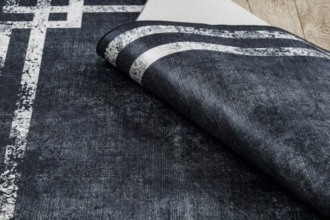 Dywan krótkowłosy ARLEN FRAME  czarny styl glamour 80x150 hakano - RUG/LU/ARLEN/FRAME/BLACK+WHITE/80x150