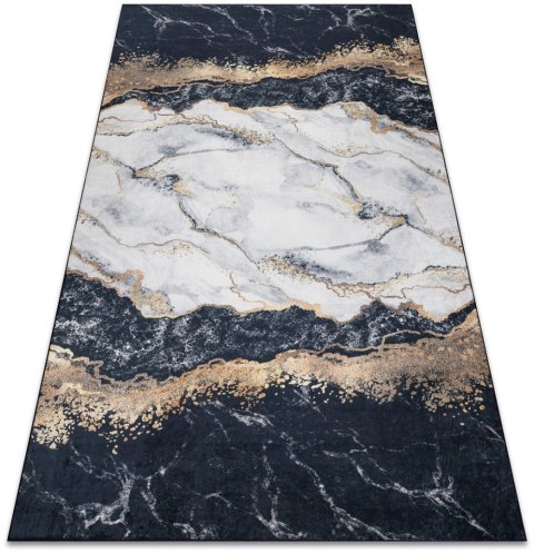Dywan krótkowłosy ARLEN MARBLE1  czarny motyw glamour styl glamour 120x170 hakano - RUG/LU/ARLEN/MARBLE1/BLACK/120x170
