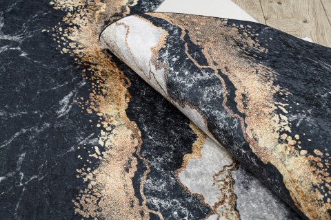 Dywan krótkowłosy ARLEN MARBLE1  czarny motyw glamour styl glamour 160x220 hakano - RUG/LU/ARLEN/MARBLE1/BLACK/160x220