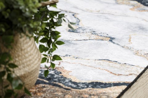 Dywan krótkowłosy ARLEN MARBLE1  czarny motyw glamour styl glamour 80x150 hakano - RUG/LU/ARLEN/MARBLE1/BLACK/80x150
