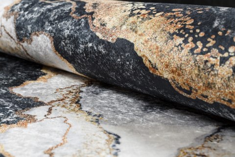 Dywan krótkowłosy ARLEN MARBLE1  czarny motyw glamour styl glamour 80x150 hakano - RUG/LU/ARLEN/MARBLE1/BLACK/80x150