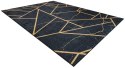 Dywan krótkowłosy ARLEN MARBLE2  czarny motyw glamour styl glamour 120x170 hakano - RUG/LU/ARLEN/MARBLE2/BLACK/120x170