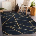 Dywan krótkowłosy ARLEN MARBLE2  czarny motyw glamour styl glamour 120x170 hakano - RUG/LU/ARLEN/MARBLE2/BLACK/120x170