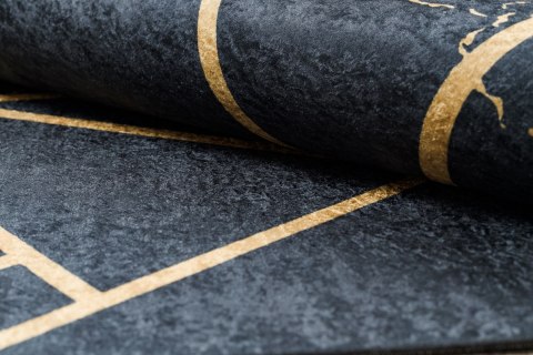 Dywan krótkowłosy ARLEN MARBLE2  czarny motyw glamour styl glamour 120x170 hakano - RUG/LU/ARLEN/MARBLE2/BLACK/120x170
