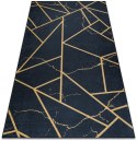Dywan krótkowłosy ARLEN MARBLE2  czarny motyw glamour styl glamour 160x220 hakano - RUG/LU/ARLEN/MARBLE2/BLACK/160x220