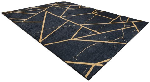 Dywan krótkowłosy ARLEN MARBLE2  czarny motyw glamour styl glamour 80x150 hakano - RUG/LU/ARLEN/MARBLE2/BLACK/80x150