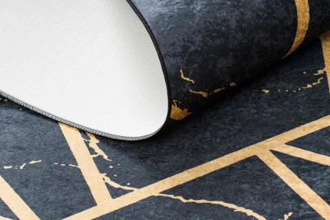Dywan krótkowłosy ARLEN MARBLE2  czarny motyw glamour styl glamour 80x150 hakano - RUG/LU/ARLEN/MARBLE2/BLACK/80x150