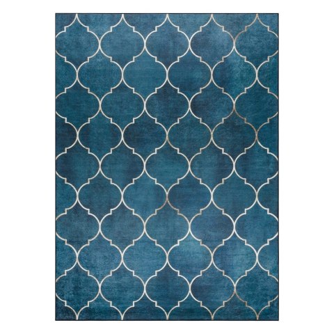 Dywan krótkowłosy ARLEN CLOVER  indygo motyw glamour styl nowoczesny 160x220 hakano - RUG/LU/ARLEN/CLOVER/BLUE/160x220