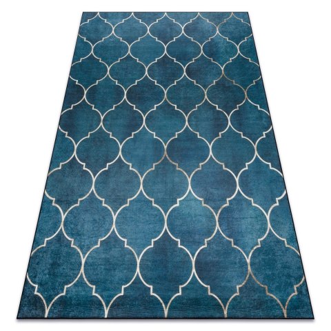 Dywan krótkowłosy ARLEN CLOVER  indygo motyw glamour styl nowoczesny 160x220 hakano - RUG/LU/ARLEN/CLOVER/BLUE/160x220