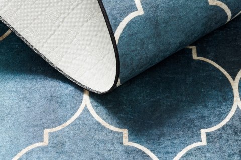 Dywan krótkowłosy ARLEN CLOVER  indygo motyw glamour styl nowoczesny 160x220 hakano - RUG/LU/ARLEN/CLOVER/BLUE/160x220